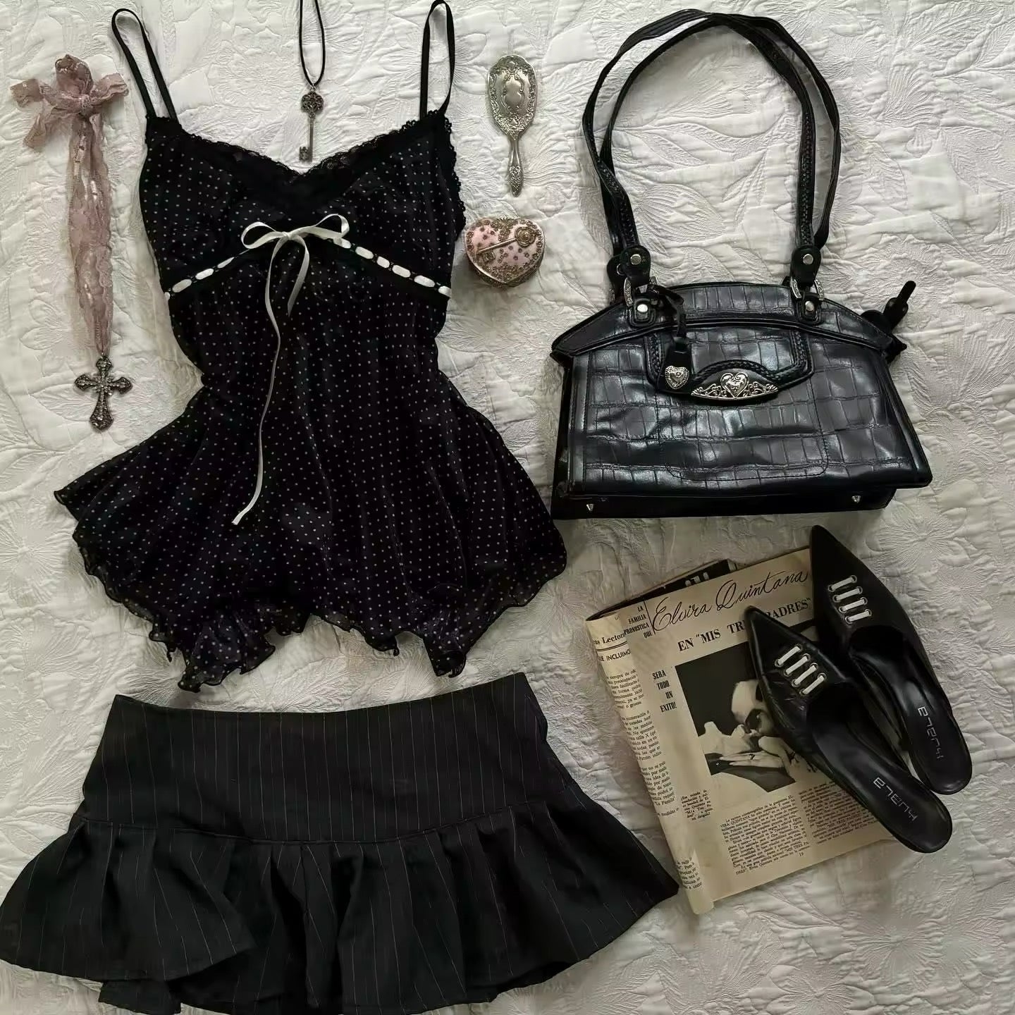 Black Polka Cami